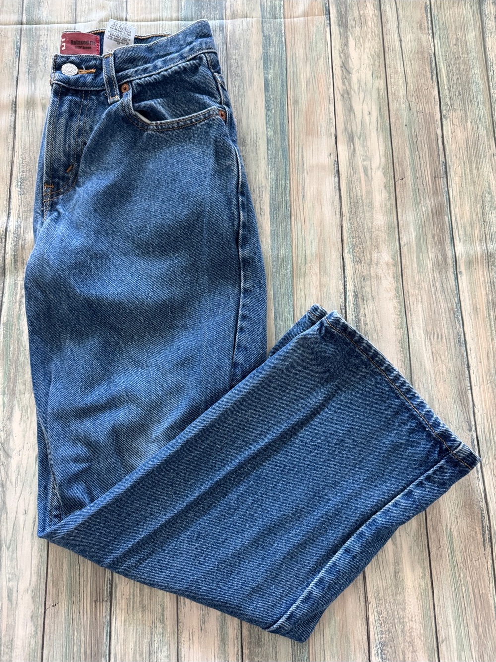 Boy’s Levi's Relaxed Fit Dark Blue Denim Jeans (Sz: 12)